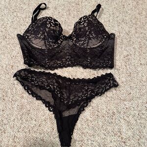 Black Lace Lingerie Set